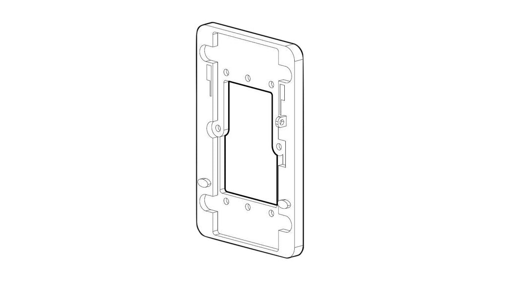 R3V58A - HPE Aruba AP-500H-MNT1 Kit with Single-gang Wall-box Mount Ad